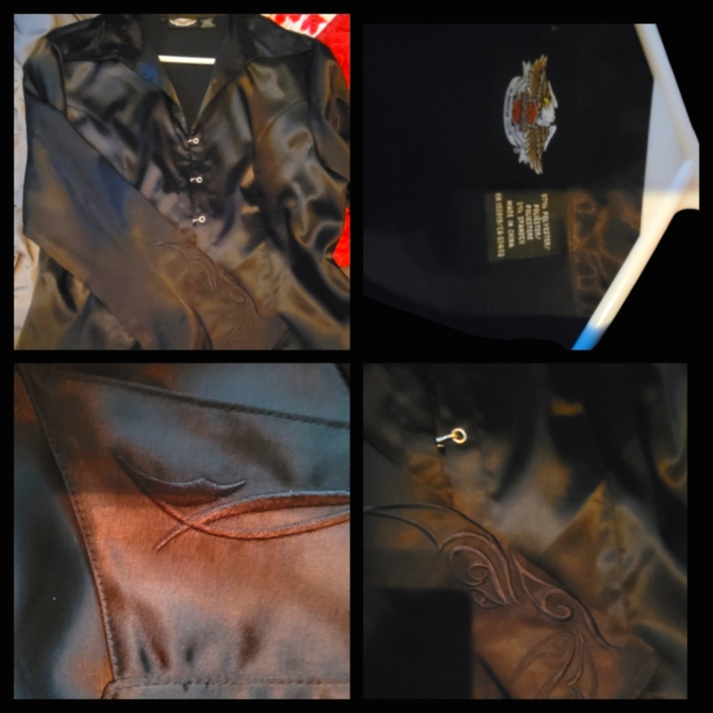 SALE! NEWS, NEVER WORN! Ladies HD Satin Blouse Lg